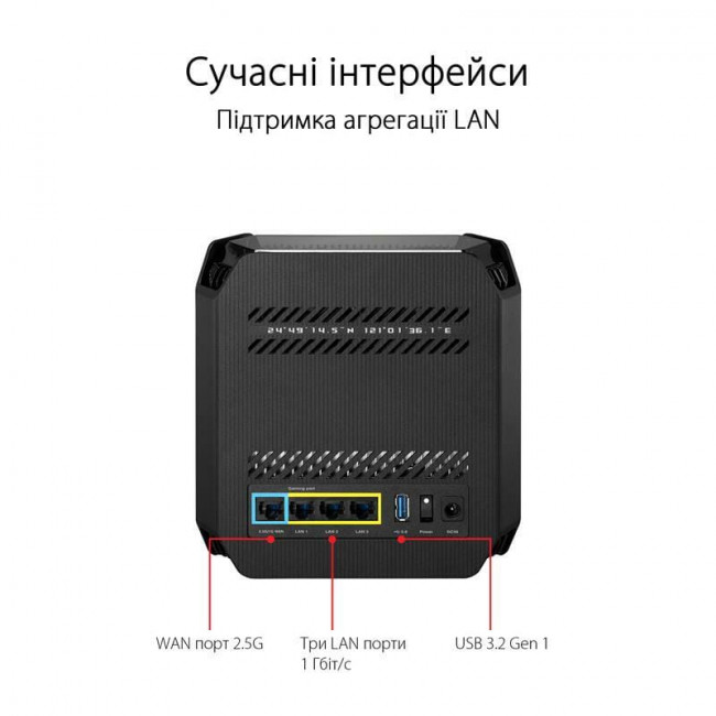Wi-Fi Mesh-система Asus ROG Rapture GT6 2pk Black (90IG07F0-MU9A20)