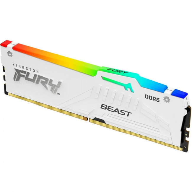 Модуль пам`ятi DDR5 32GB/6000 Kingston Fury Beast RGB EXPO White (KF560C36BWEA-32)