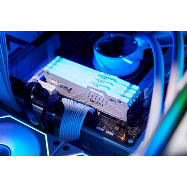 Модуль пам`ятi DDR5 32GB/6000 Kingston Fury Beast RGB EXPO White (KF560C36BWEA-32)