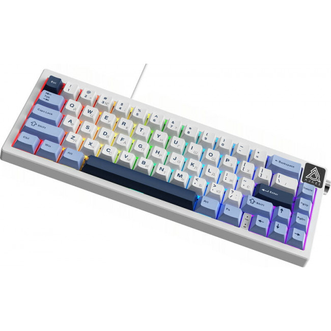 Клавіатура Ajazz AK650 Sea Salt Switch White USB-C (AK650-SS-BWB)