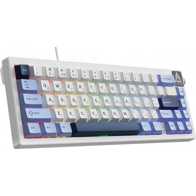 Клавіатура Ajazz AK650 Sea Salt Switch White USB-C (AK650-SS-BWB)