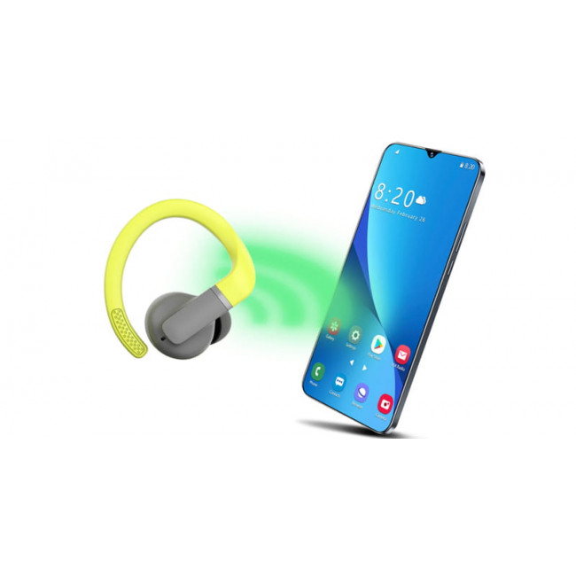 Bluetooth-гарнітура Canyon TWS-11 Headset On Run Sport Yellow-Grey (CNS-TWS11GR)