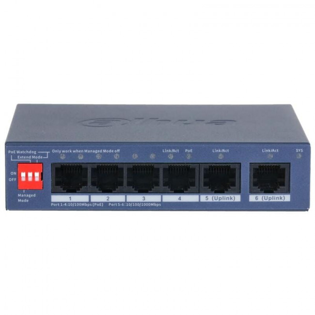Комутатор Dahua DH-CS4006-4ET2GT-36 PoE