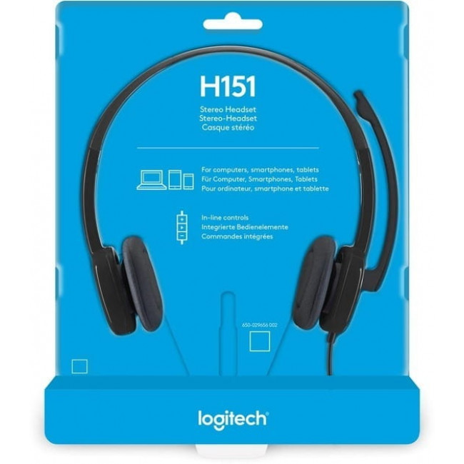 Гарнiтура Logitech H151 Stereo Black (981-000589)