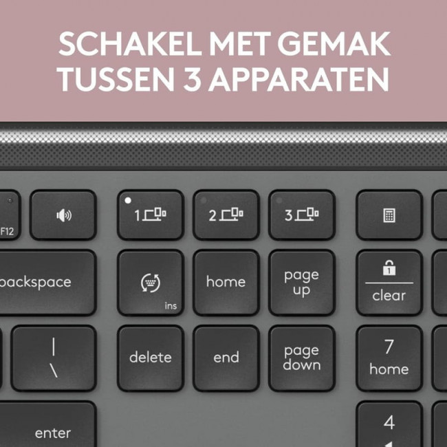 Клавiатура бездротова Logitech Signature Slim K950 US Graphite USB (920-012465)