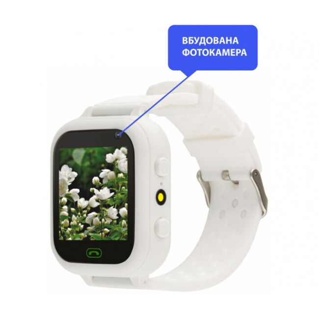 Дитячий смарт-годинник AmiGo GO009 Camera+LED WIFI White