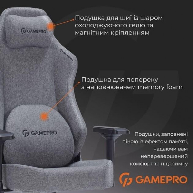 Крісло для геймерів GamePro FGC750DG Dark Gray