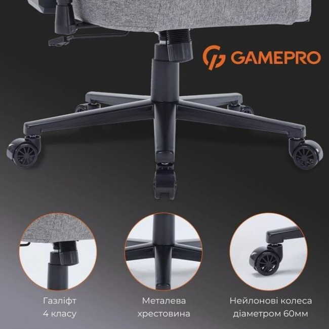 Крісло для геймерів GamePro FGC750DG Dark Gray