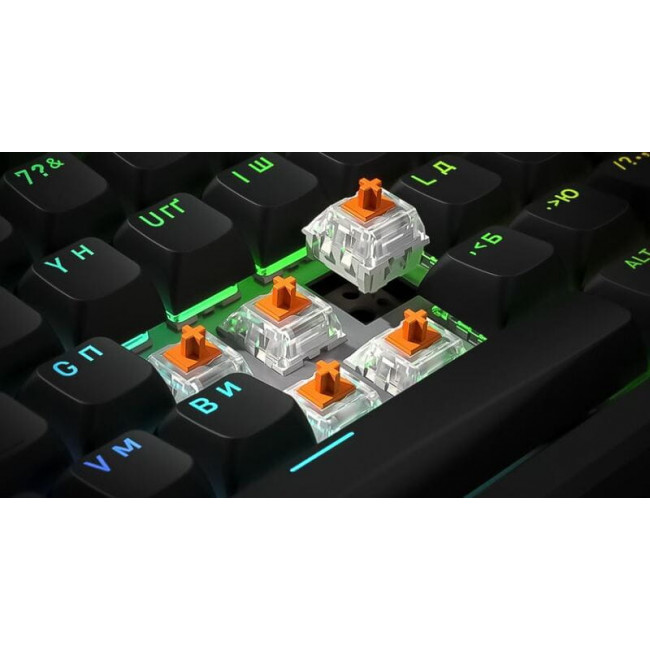 Клавіатура бездротова Hator Rockfall 3 Mecha TKL Wireless Orange Black (HTK850UA)
