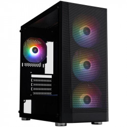 Корпус 1stPlayer FD5-M-BK-4F1 Black без БЖ