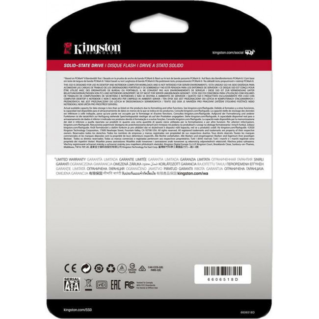 Накопичувач SSD  960GB Kingston SSDNow A400 2.5" SATAIII (SA400S37/960G)