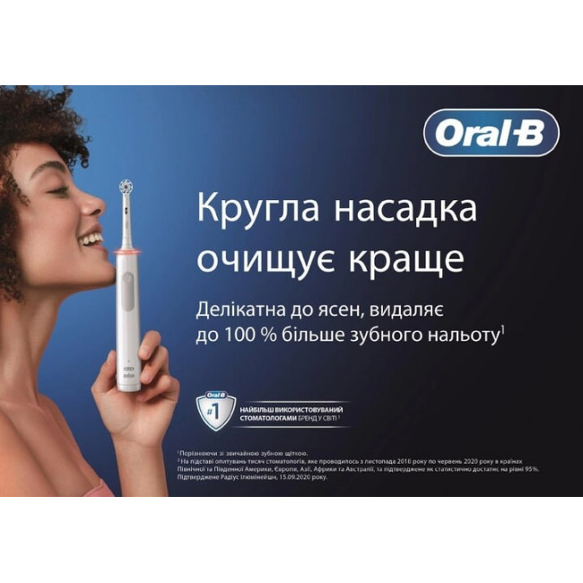 Зубна електрощітка Braun Oral-B Pro1 D305.513.3 CrossAction Caribbean Blue