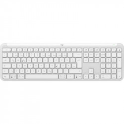 Клавiатура бездротова Logitech Signature Slim K950 US OffWhite USB (920-012466)