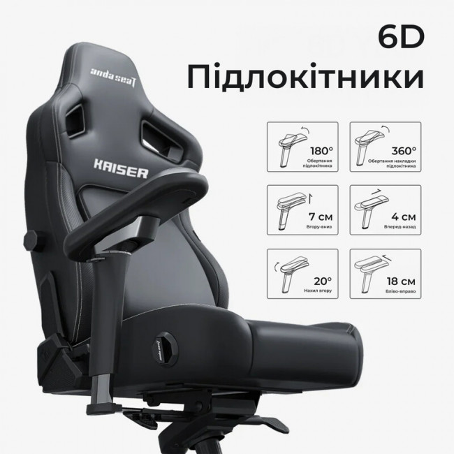 Крісло для геймерів Anda Seat Kaiser 4 V2 Size XL PVC White (AD12YDDC-XLL-20-W-PV/C-03)