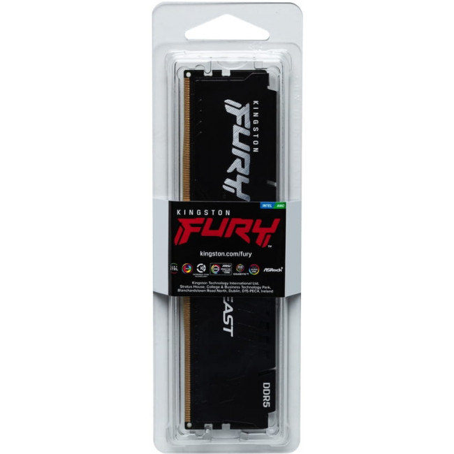Модуль пам`яті DDR5 16GB/5600 Kingston Fury Beast Black (KF556C40BB-16)