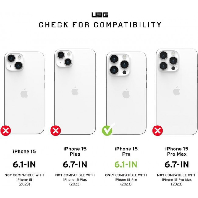 Чохол-накладка Urban Armor Gear Metropolis LT Magsafe для Apple iPhone 15 Pro Kevlar Black (114277113940)