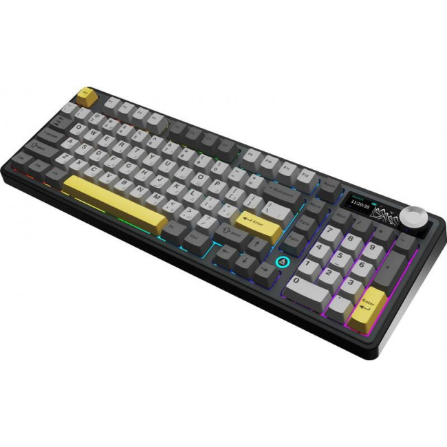Клавіатура бездротова Ajazz AK980 V2 Maillard Switch Black (AK980-V2-M-BGY)