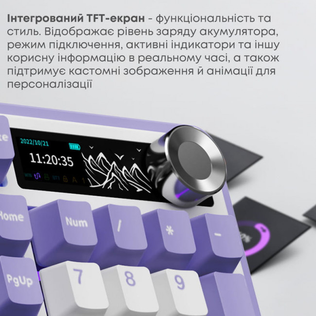 Клавіатура бездротова Ajazz AK980 V2 Gift Switch V2 White (AK980-V2-G-PWB)
