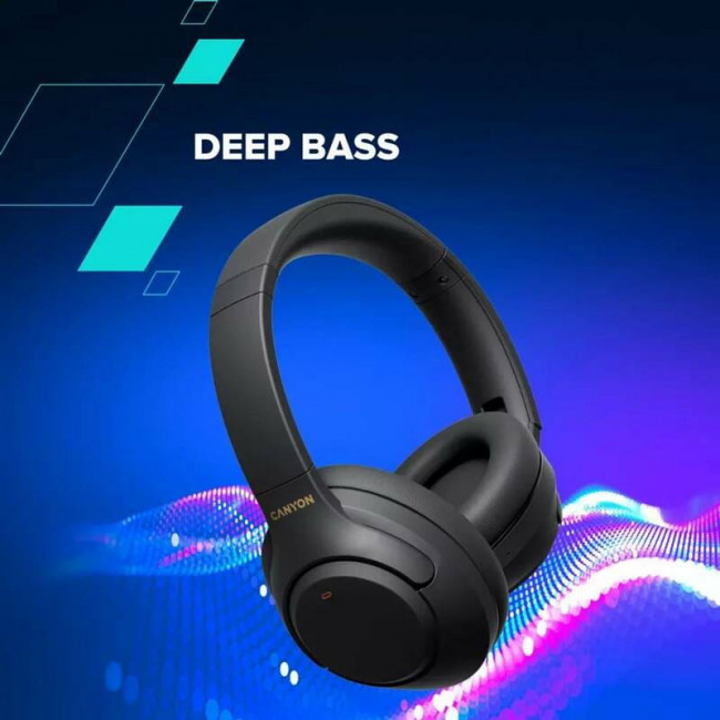 Bluetooth-гарнітура Canyon OnRiff-6 ANC Blue (CNS-CBTHS6BL)