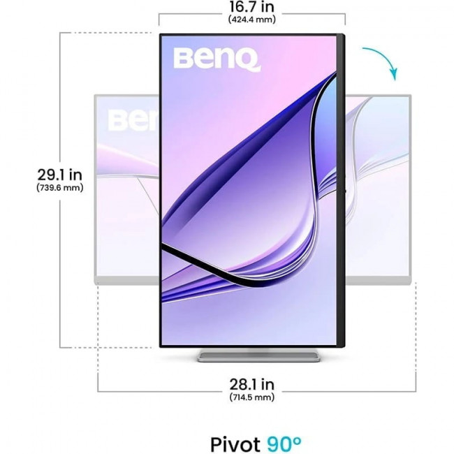 Монітор BenQ 31.5" MA320U (9H.LMXLB.QBE) IPS Silver