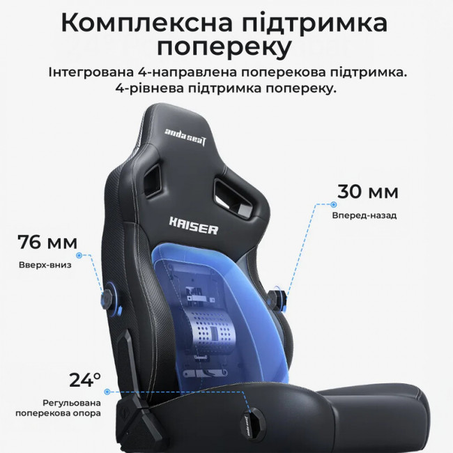 Крісло для геймерів Anda Seat Kaiser 4 V2 Size XL PVC Orange (AD12YDDC-XLL-20-O-PV/C-03)