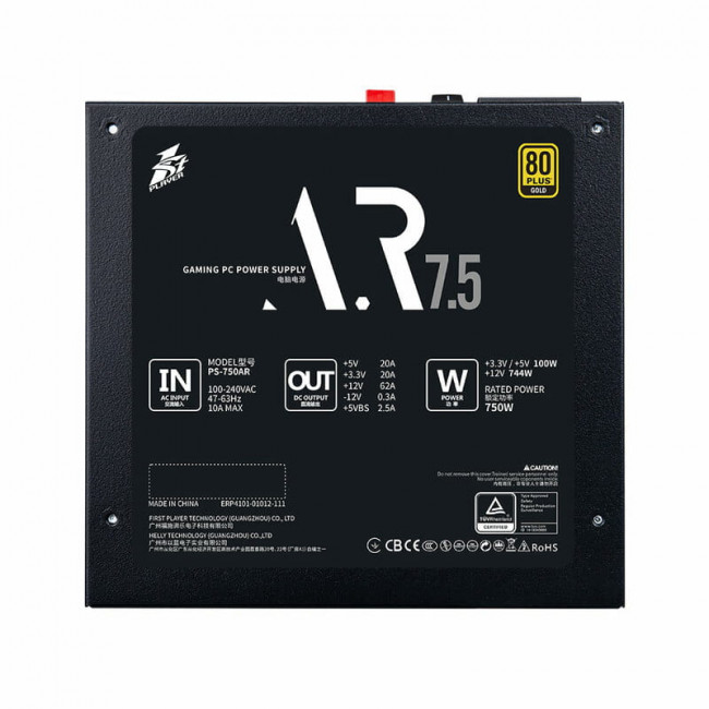 Блок живлення 1stPlayer PS-750AR 750W (AR-GLD-750-BK-EU)