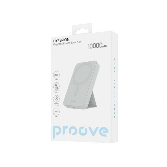 Універсальна мобільна батарея Proove Hyperion Qi 20W 10000mAh White (PBHN15020002)
