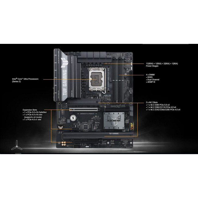Материнська плата Asus TUF Gaming B860-Plus WiFi Socket 1851