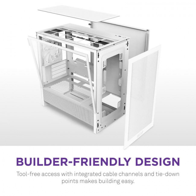 Корпус NZXT H3 Flow White без БЖ (CC-H31FW-01)