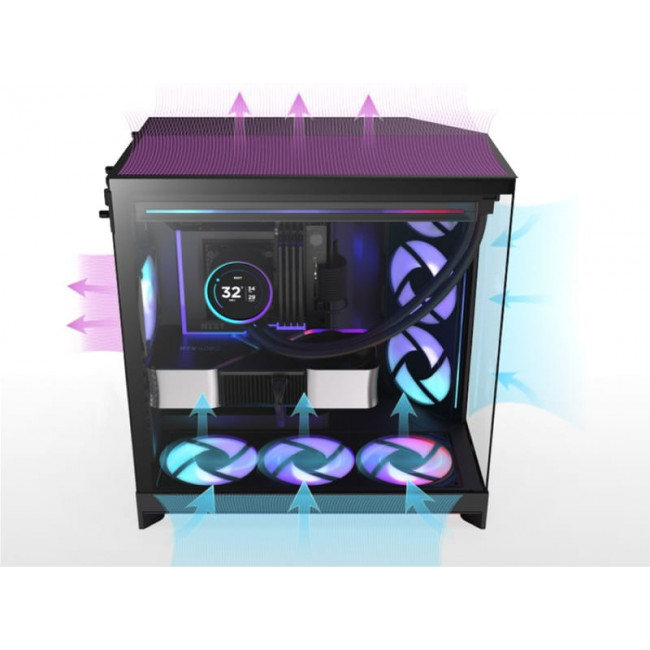 Корпус NZXT H9 Flow RGB+ Black (CM-H92FB-P1)