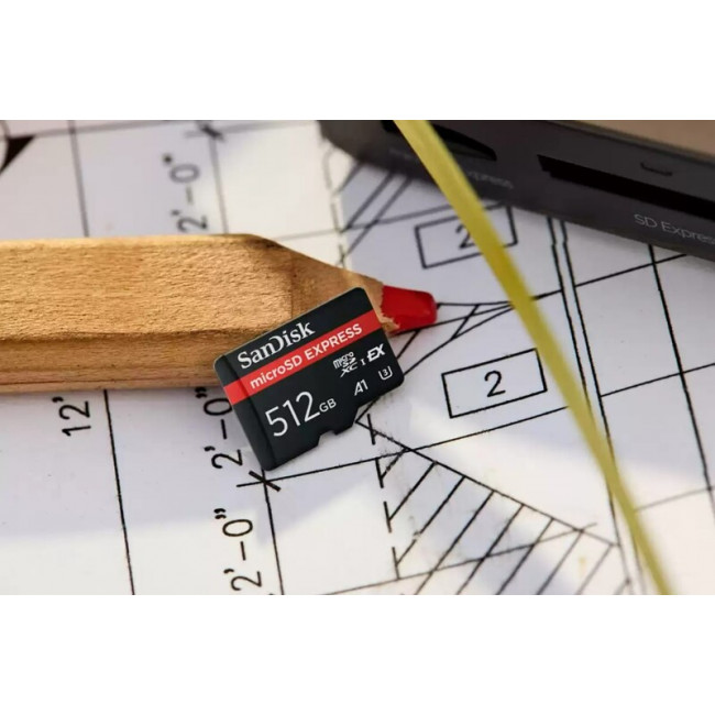 Карта пам`ятi MicroSDXC 512GB UHS-1/U3 Class 10 SanDisk Express R880/W650MB/s (SDSQXFN-512G-GN4NN)