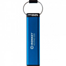Флеш-накопичувач USB3.2 128GB Kingston IronKey Keypad 200 Type-A Blue (IKKP200/128GB)