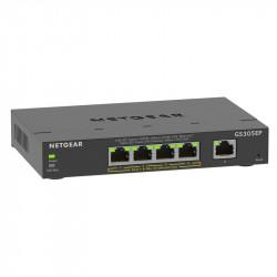 Комутатор Netgear GS305EP-100PES (4xGE PoE+, 1xGE, max PoE 63W, керований)