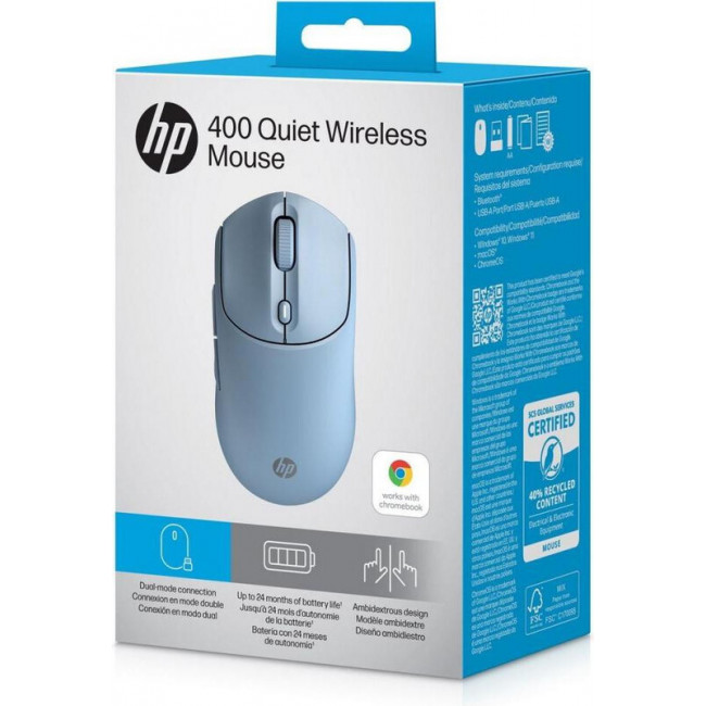 Мишка бездротова HP 400 Quiet Blue Wireless (AZ7B4AA)