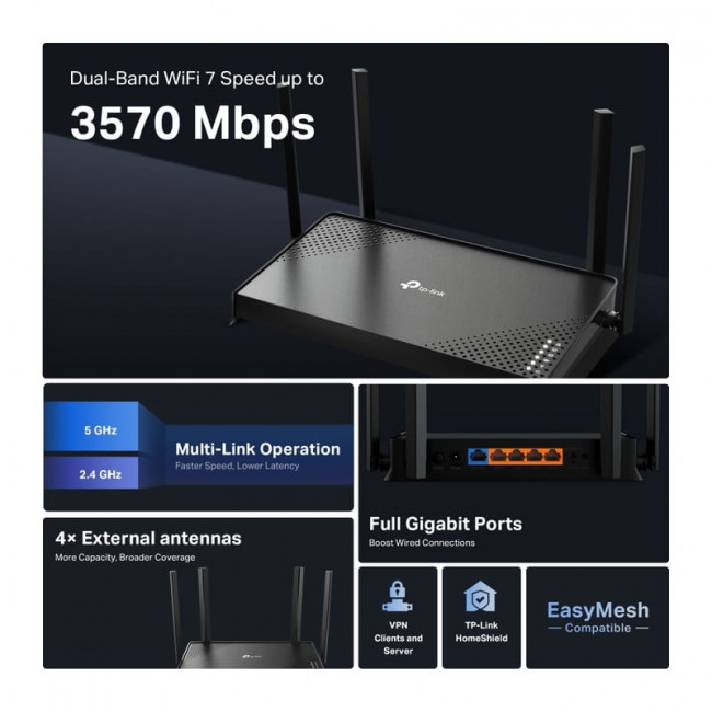 Бездротовий маршрутизатор TP-Link Archer BE220