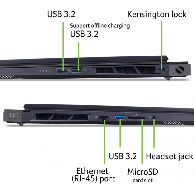 Ноутбук Acer Predator Helios 18 PH18-73-92ES (NH.QVYEU.008) Abyssal Black