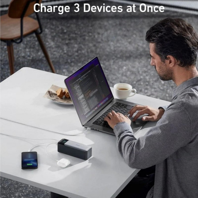 Універсальна мобільна батарея Anker PowerCore 737 GaNPrime 24000 mAh 140W Black (A1289011)