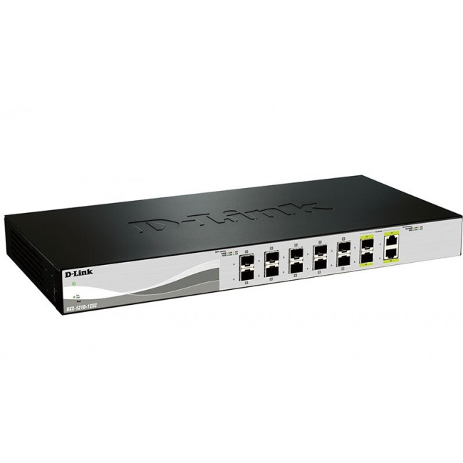 Комутатор D-Link DXS-1210-12SC (10x10G SFP+, 2x10GBaseT/10G SFP+, L3)