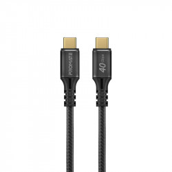 Кабель Promate PowerBolt240 USB Type-C - USB Type-C (M/M), 5 A, 240 W, 1 м, Black