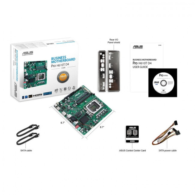 Материнська плата Asus PRO H610T D4-CSM Socket 1700