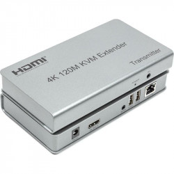 Подовжувач HDMI сигналу PowerPlant HDMI 4K/30hz, до 120м, через CAT5E/6 (HDES120-KVM) (CA912933)