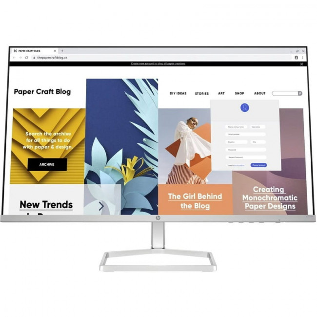 Монiтор HP 27" S5 527sw (94F46AA) IPS White 100Hz