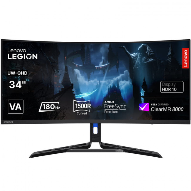 Монітор Lenovo 34" Legion R34w-30 (67C7GACBUA) VA Black Curved 180Hz