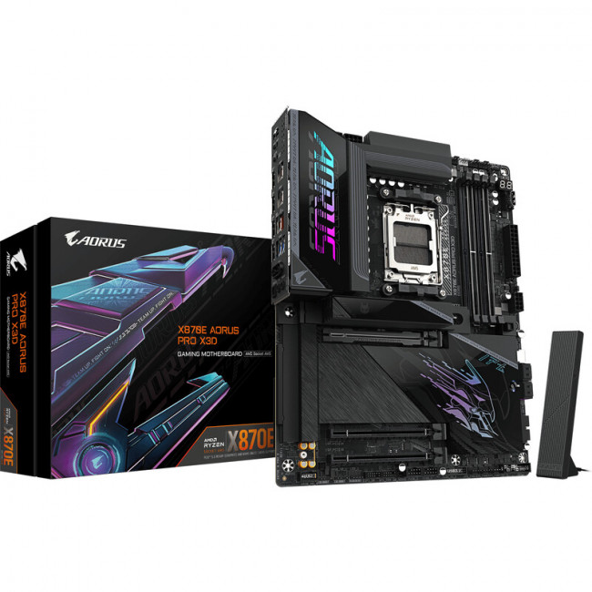 Материнська плата Gigabyte X870E Aorus Pro X3D Socket AM5