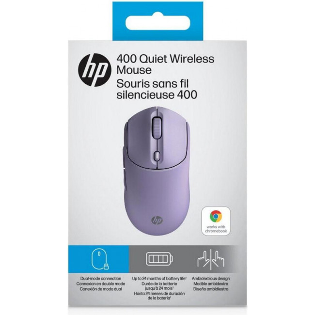 Мишка бездротова HP 400 Quiet Purple Wireless (AZ7B7AA)