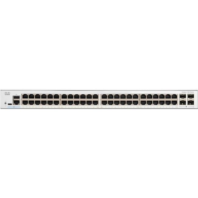 Комутатор Cisco Catalyst C1200-48P-4G (48хGE PoE, 4xGE SFP, 375 Вт, USB, керований)