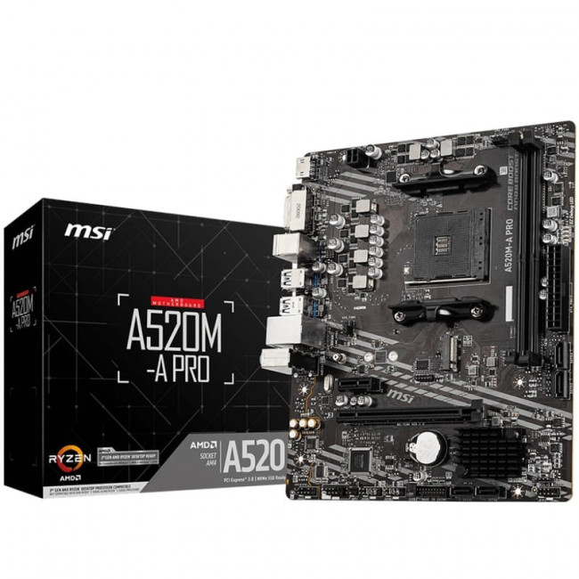 Материнська плата MSI A520M-A Pro Socket AM4