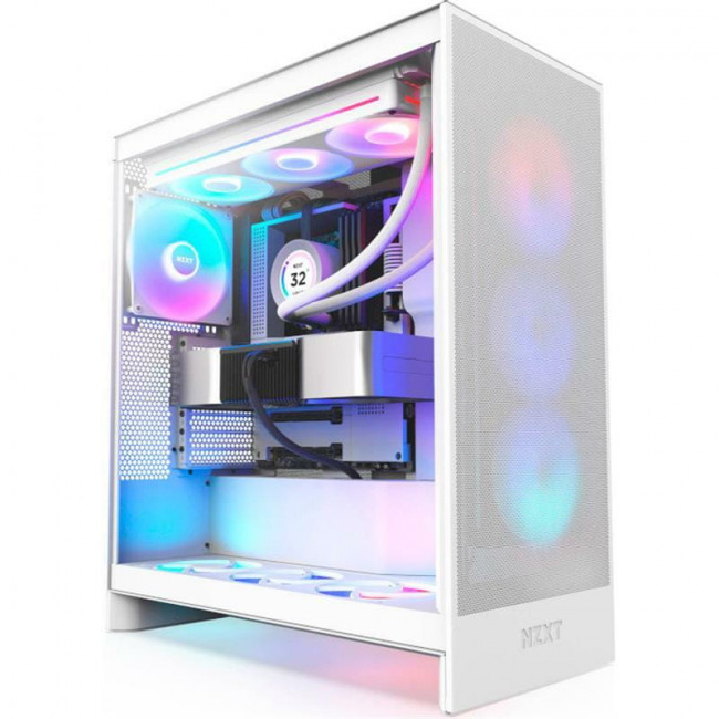 Корпус NZXT H7 Flow RGB White (CM-H72FW-R1) без БЖ