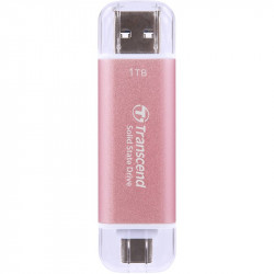 Накопичувач зовнішній SSD USB Type-A/Type-C 1ТB Transcend ESD310P Pink (TS1TESD310P)