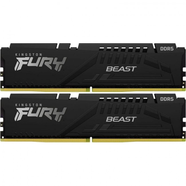 Модуль пам`яті DDR5 2x32GB/6000 Kingston Fury Beast Black (KF560C30BBEK2-64)